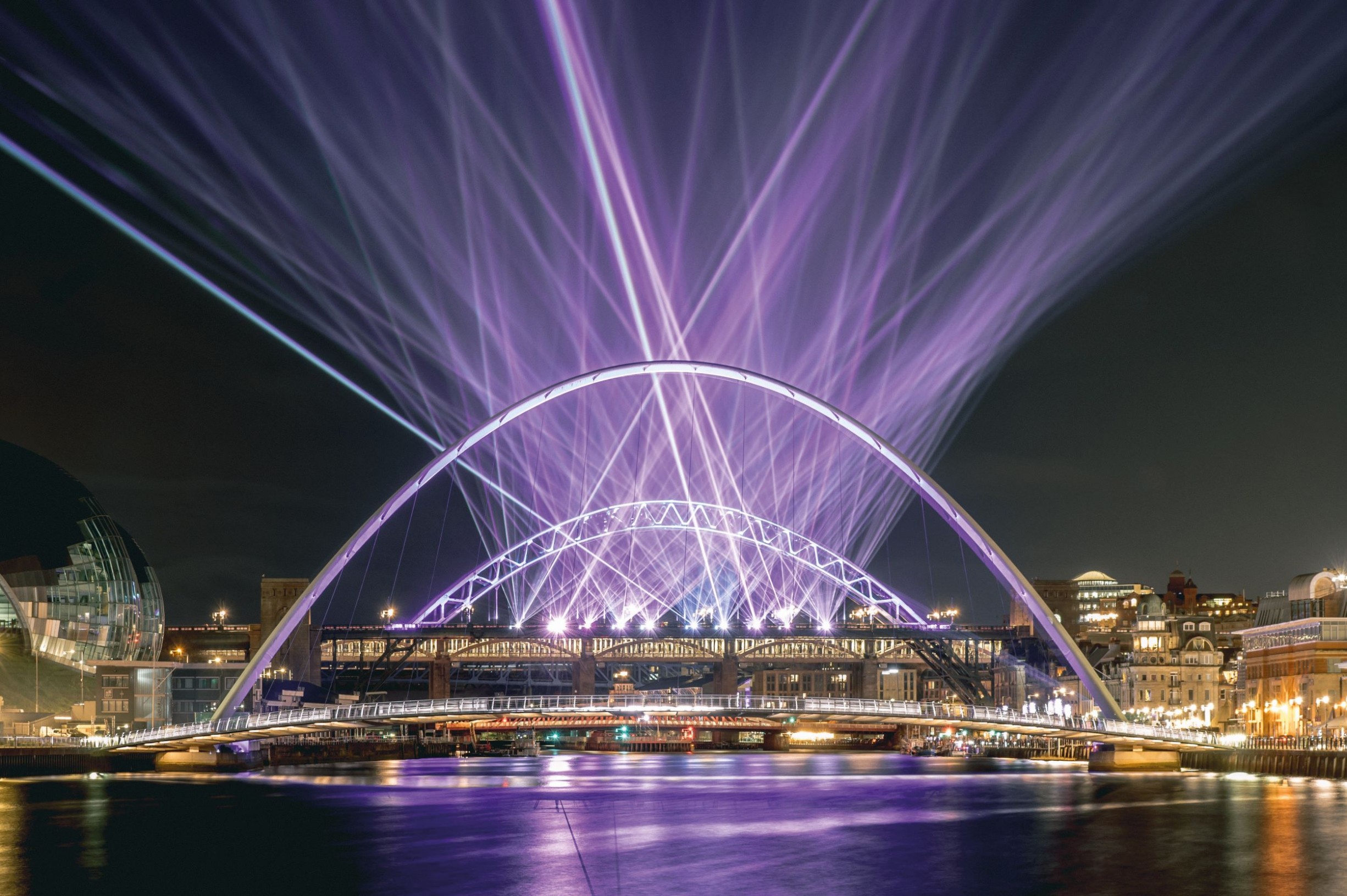 NE1 delivered Laser Light City in partnership with Newcastle City Council